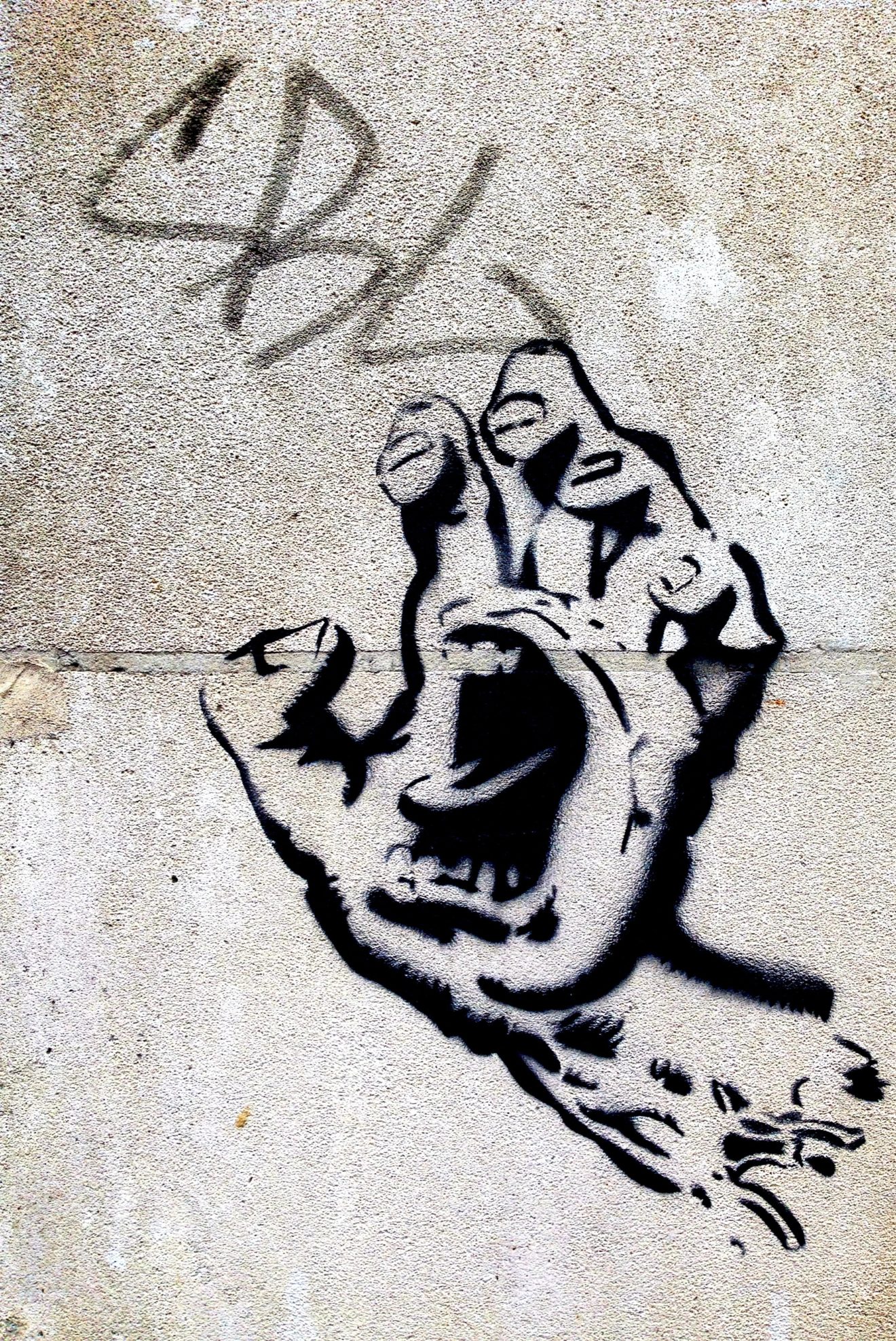 angry face graffiti