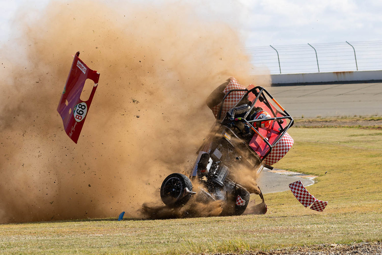 Rob Gearing Lotus crash